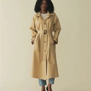 Doen Tan Cenobia Trench Coat Size Small